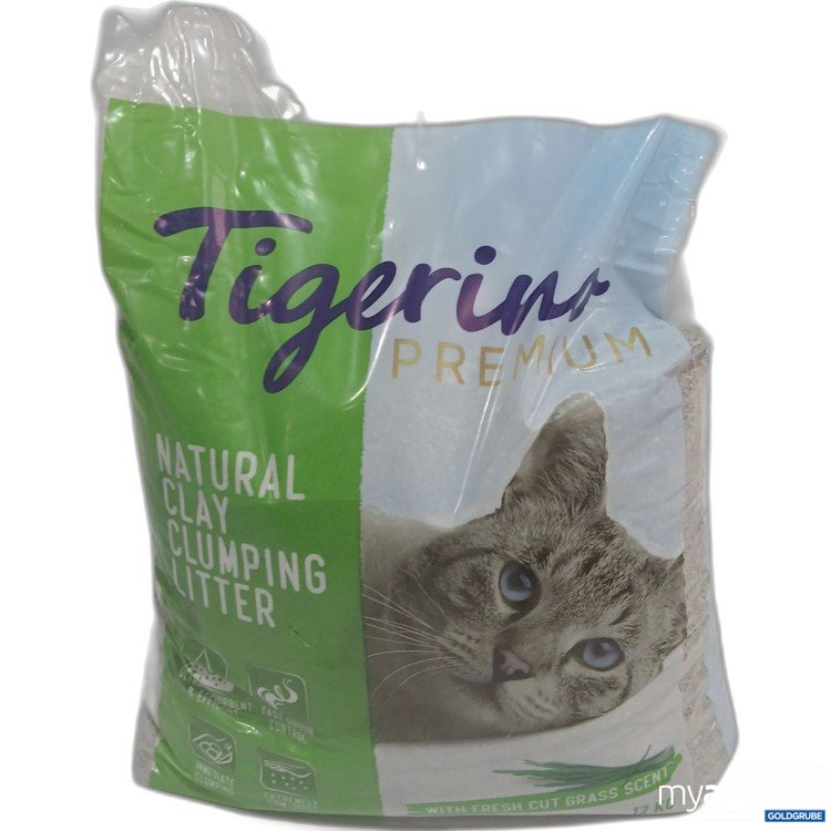 Artikel Nr. 973014: Tigerino natural clay clumping Litter with fresh cut Grass Scent 12kg 