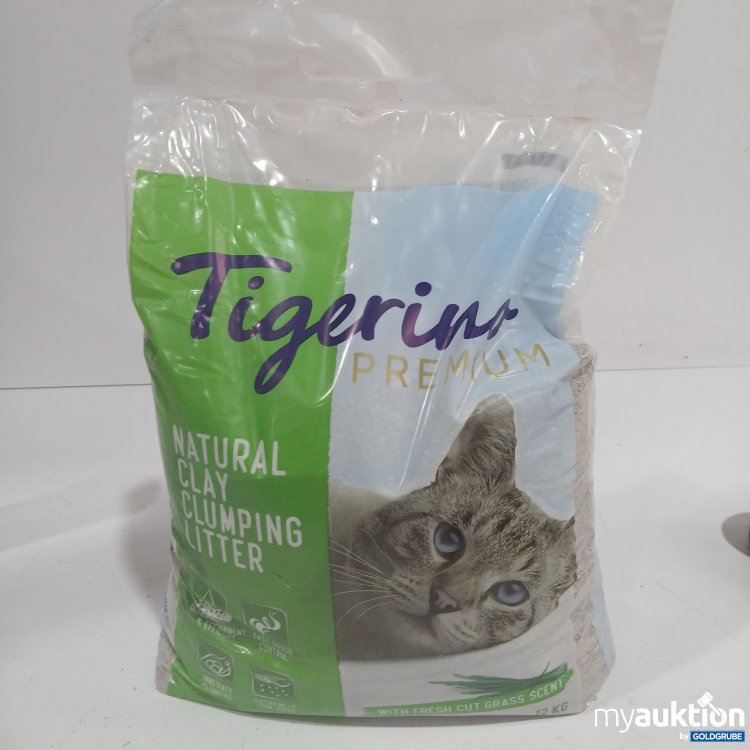 Artikel Nr. 973014: Tigerino natural clay clumping Litter with fresh cut Grass Scent 12kg 