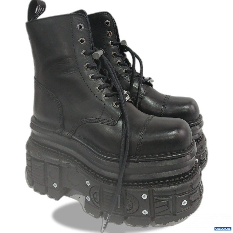 Artikel Nr. 443015: New Rock Crust Negro Crust  Leder Stiefel 