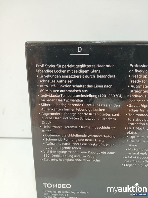 Artikel Nr. 447015 Artikel Nr. 447015: Tondeo Cerion Curve Haarglätter