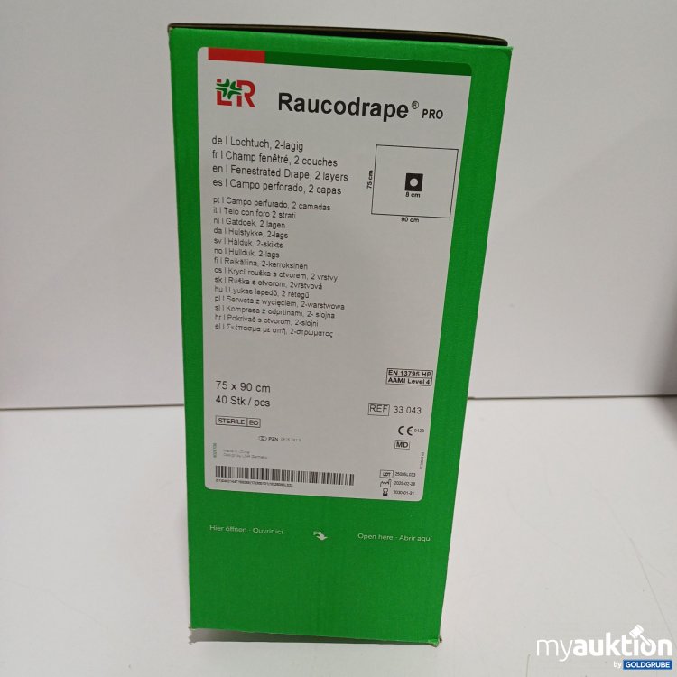 Artikel Nr. 899015: LR Raucodrape pro, Lochtuch, 2-lagig, 75x90cm, 40Stk.