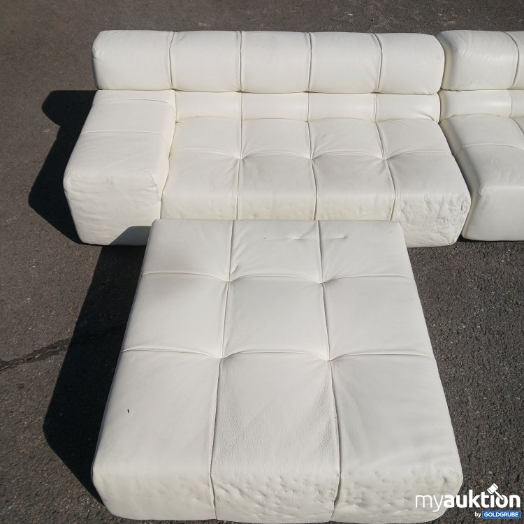 Artikel Nr. 981015 Artikel Nr. 981015: B&B Italia Ledercouch in Weiß 5-Tlg, inkl. 3 Sitzpolster & 2 Lehnenpolster