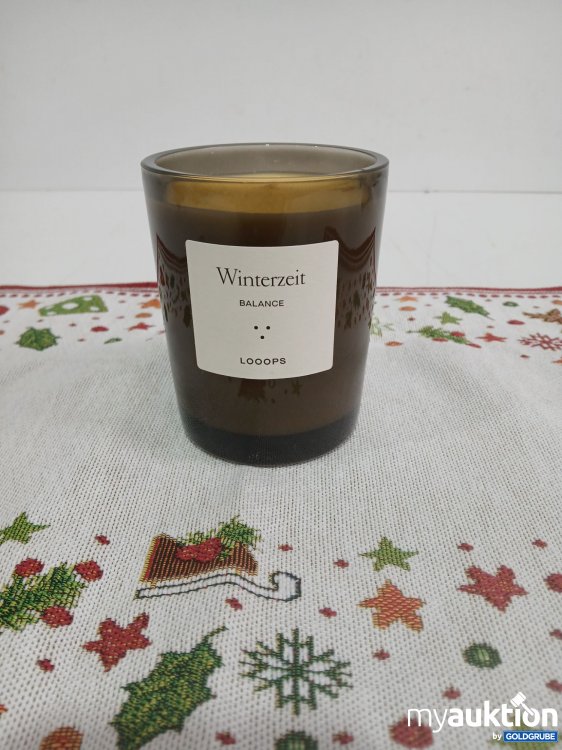 Artikel Nr. 995015 Artikel Nr. 995015: LOOPS Kerze Winterzeit + Weihnachtstuch