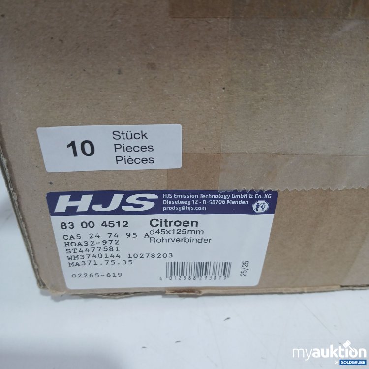 Artikel Nr. 443016: HJS Citroen Rohrverbinder d45x125mm 10Stk 