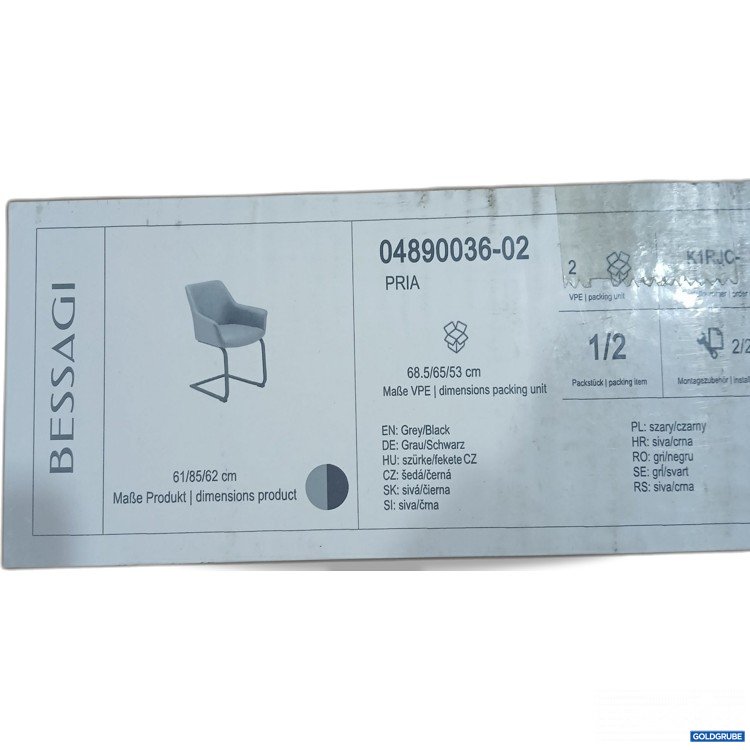 Artikel Nr. 956017: Bessagi Stuhl "Pria" 04890036-02 grau/schwarz 