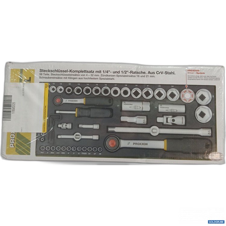 Artikel Nr. 957017: Proxxon Steckschlüssel-Komplettsatz mit 1/4" & 1/2" Ratsche 56tlg.  