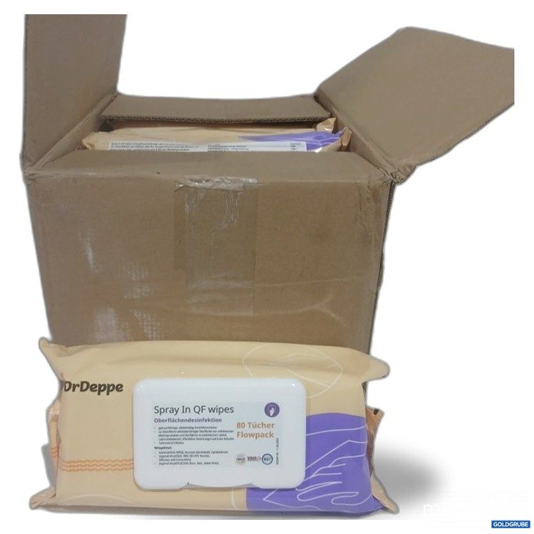 Artikel Nr. 448018 Artikel Nr. 448018: DrDeppe Spray In QF wipes Oberflächendesinfektion 80 Tücher Flowpack 12er Pack