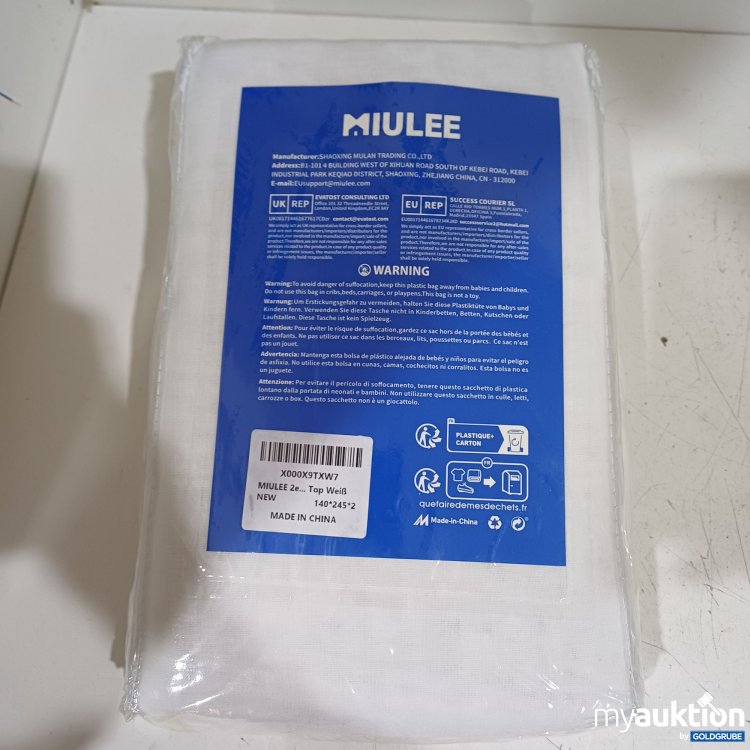 Artikel Nr. 932018 Artikel Nr. 932018: MIULEE zweiteiligen Vorhang-Sets, 2xWeiß, 140x245cm