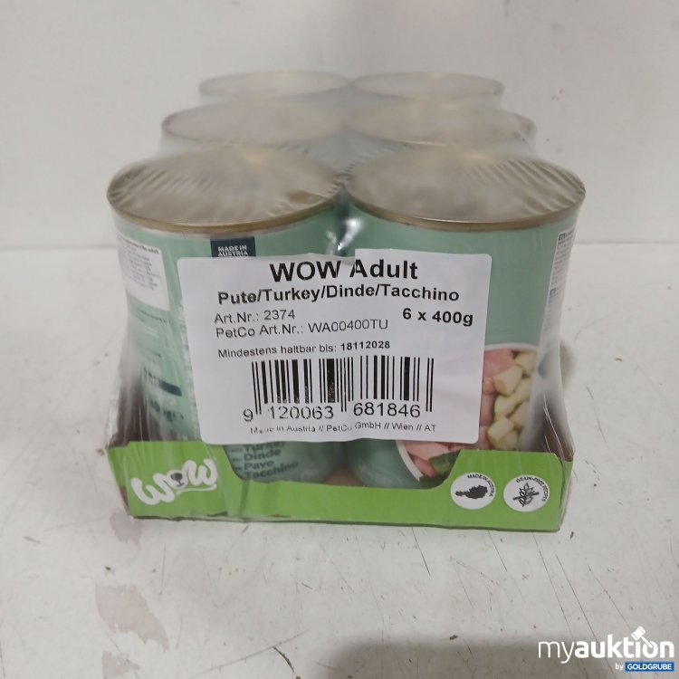 Artikel Nr. 988018 Artikel Nr. 988018: Wow Adult Pute 6x400g