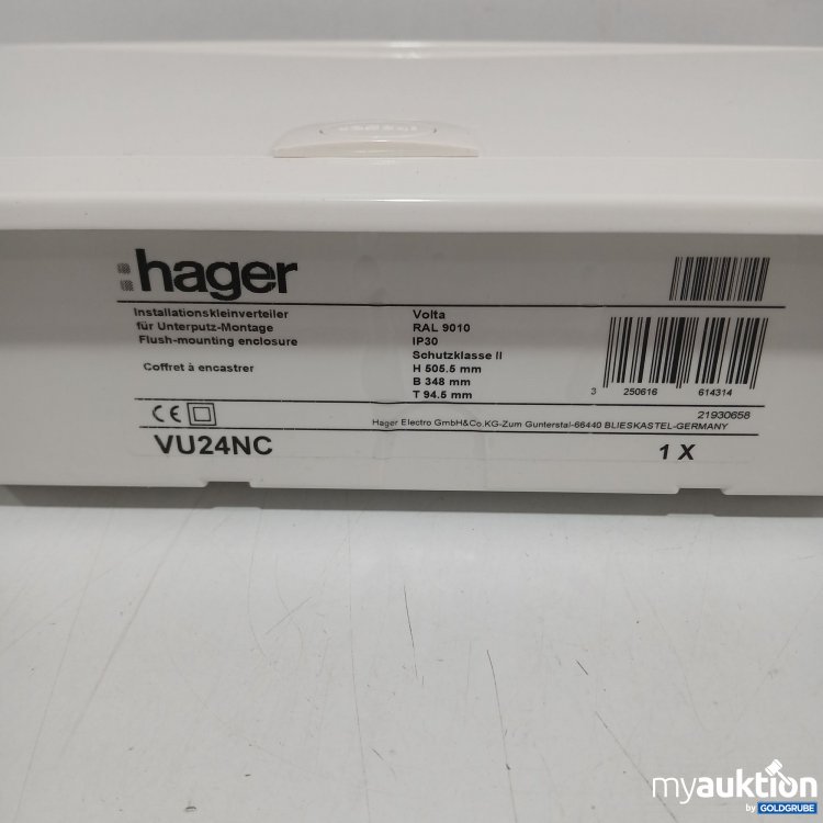 Artikel Nr. 444019: Hager Installationskleinverteiler für Unterputz-Montage  VU24NC 