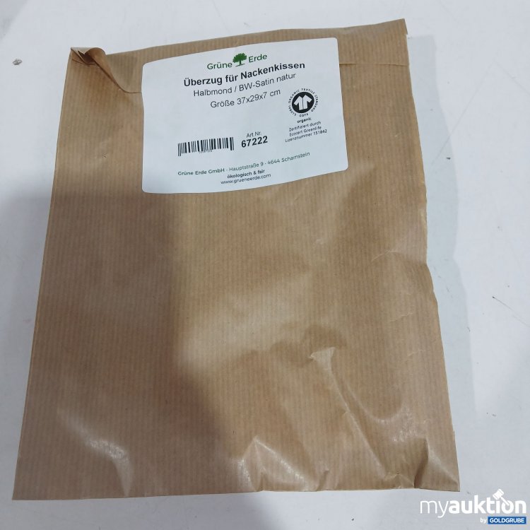 Artikel Nr. 813019 Artikel Nr. 813019: Grüne Erde Überzug für Nackenkissen Halbmond 37x29x7cm