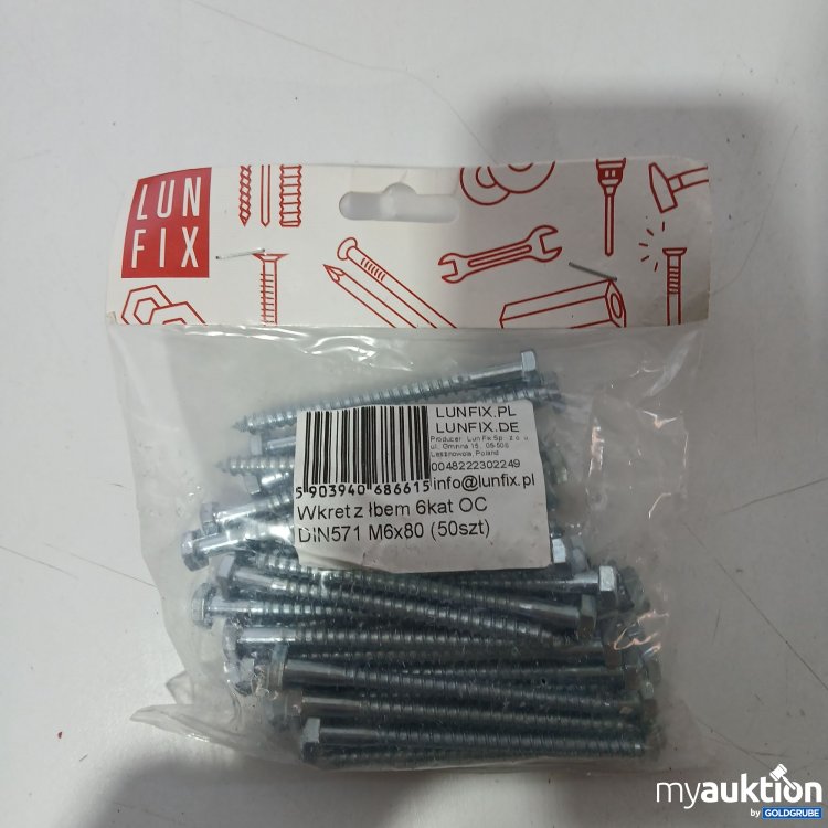Artikel Nr. 952019: LunFix DIN571 Schrauben M6x80 50Stk