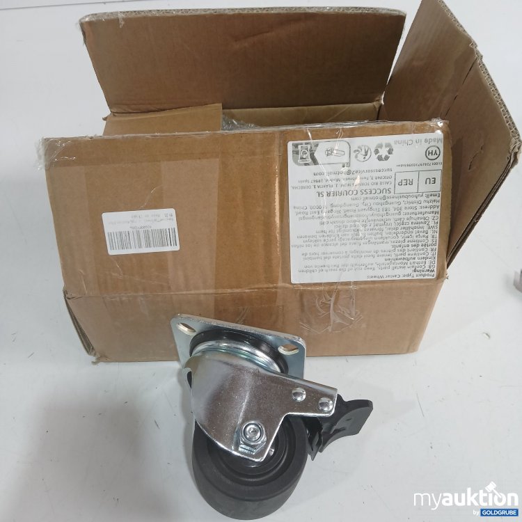 Artikel Nr. 957019: Lenkrollen 4Stk Platte ca. 8x10cm Reifen ø7cm 