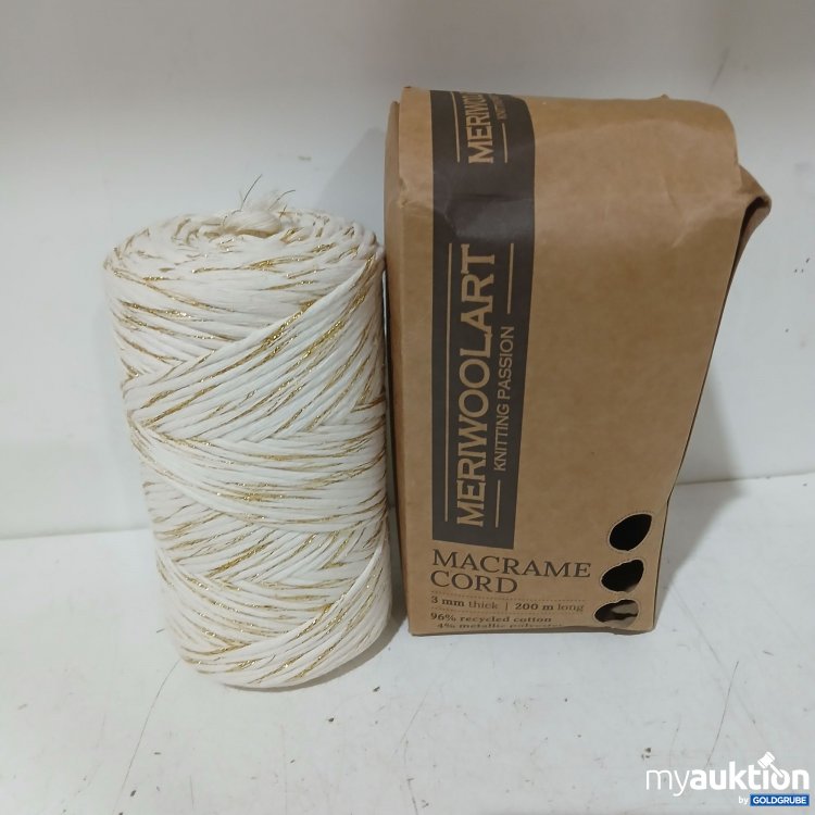 Artikel Nr. 990019 Artikel Nr. 990019: Meriwoolart Macrame Cord 3mm 200m