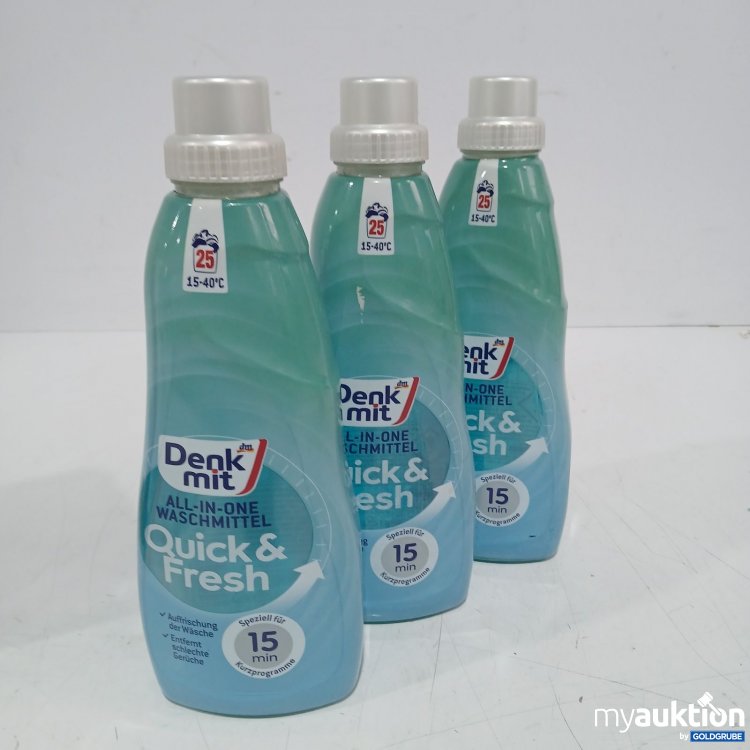 Artikel Nr. 472020: Denk mit 3 Stk. All-in-One Waschmittel Quick & Fresh 1l