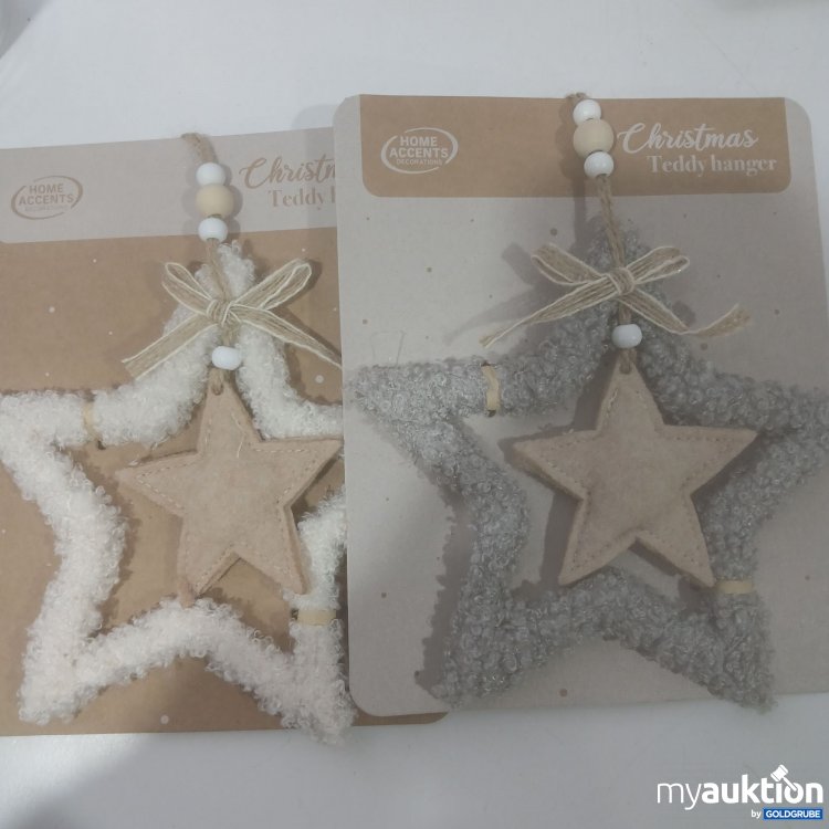 Artikel Nr. 912020 Artikel Nr. 912020: Christmas Teddy Hänger Stern weiß & grau
