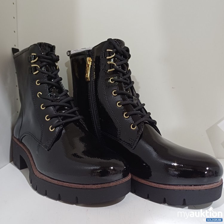 Artikel Nr. 932020 Artikel Nr. 932020: Tamaris Lack-Stiefeletten, schwarz, goldenen Ösen