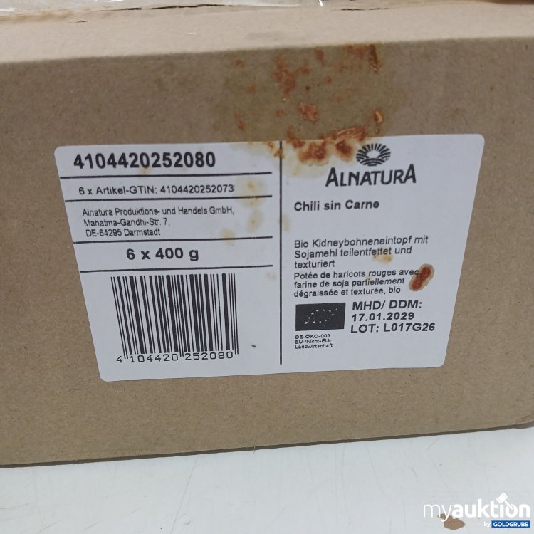 Artikel Nr. 959020: Alnatura Chili sind Carne Bio 6x400g