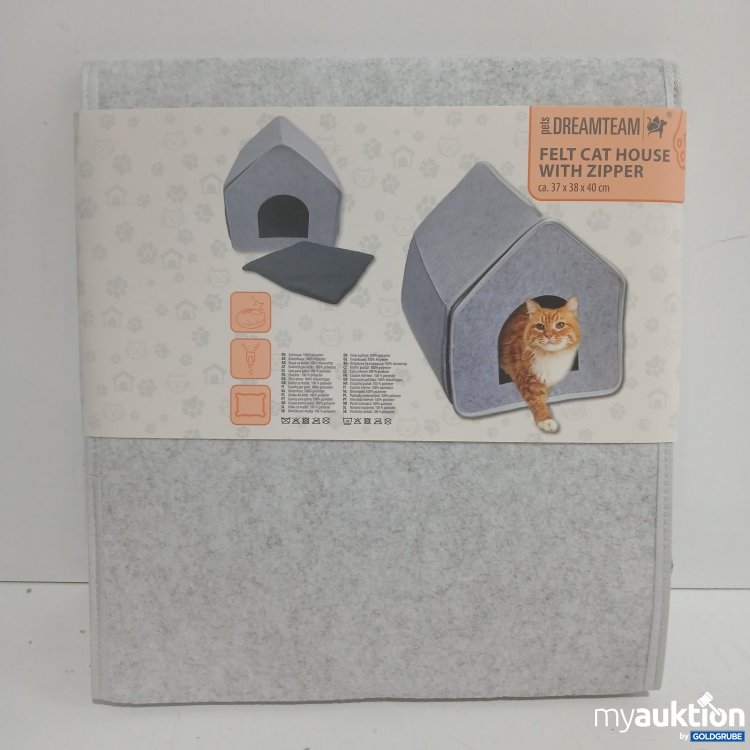 Artikel Nr. 465021: Dreamteam pets Katzenhaus aus Filz mit Reißverschluss ca. 37x38x40 cm