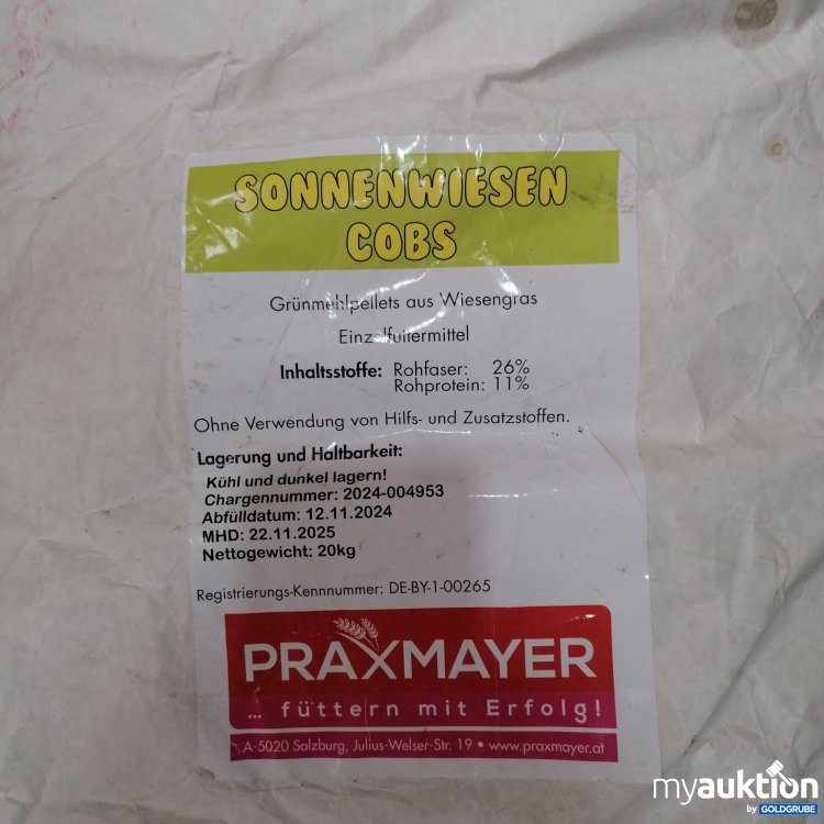 Artikel Nr. 840021 Artikel Nr. 840021: Praxmayer Sonnenwiesen Cobs Grünmehlpellets aus Wiesengras 20kg