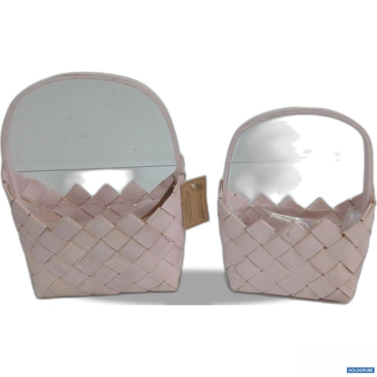 Artikel Nr. 956021: Johannes Lucht Holzspan-Bügelkorb rosa 