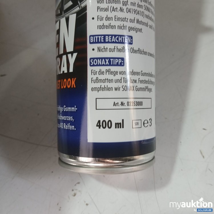 Artikel Nr. 468022 Artikel Nr. 468022: SONAX Reifen Glanzspray 400 ml