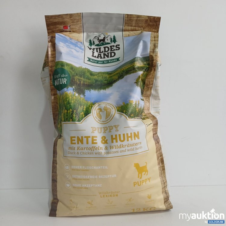 Artikel Nr. 816022 Artikel Nr. 816022: Wildes Land Puppy Hundefutter Ente&Huhn 12kg