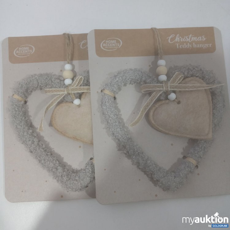 Artikel Nr. 912022 Artikel Nr. 912022: Christmas Teddy Hänger 2Stk Herz grau