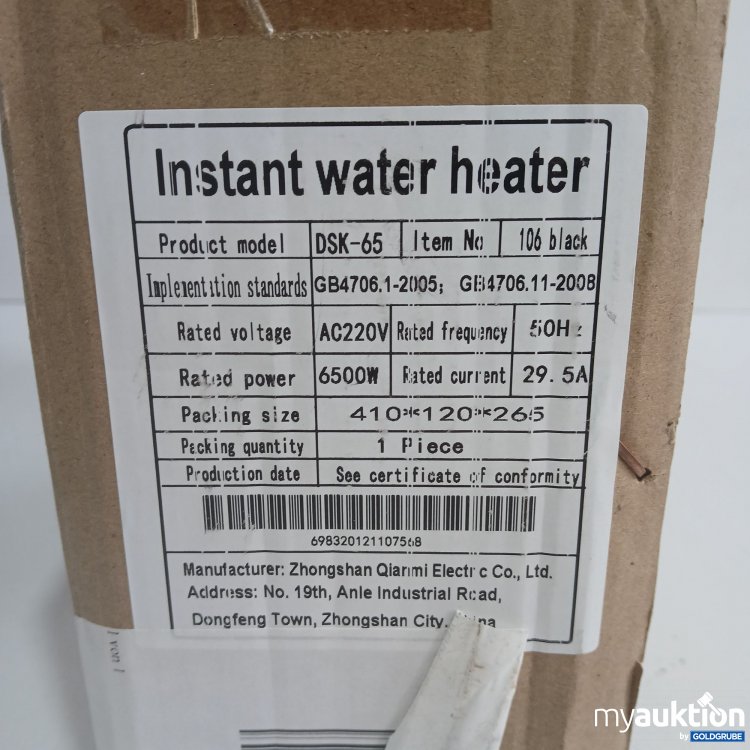 Artikel Nr. 974022: Instant Water Heater DSK-65 Black 
