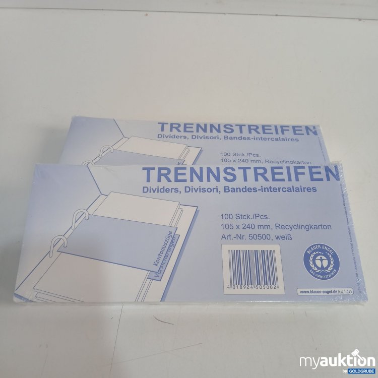 Artikel Nr. 876023 Artikel Nr. 876023: Trennstreifen je 100Stk weiß