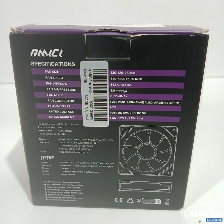 Artikel Nr. 964023: Asianhorse PC Fan 120mm