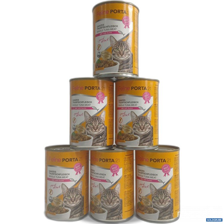Artikel Nr. 970023: Feline Porta Katzenfutter ganzes Thunfischfleisch mit Surimi je 400g