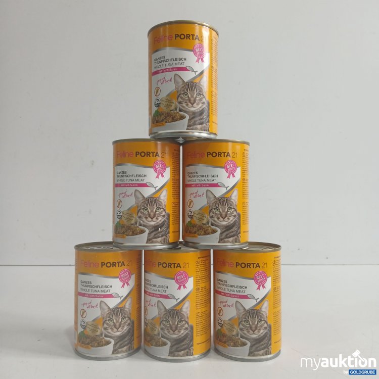 Artikel Nr. 970023: Feline Porta Katzenfutter ganzes Thunfischfleisch mit Surimi je 400g