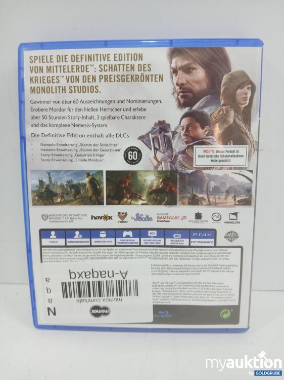Artikel Nr. 995023 Artikel Nr. 995023: PS4 Mittelerde Schatten des Krieges