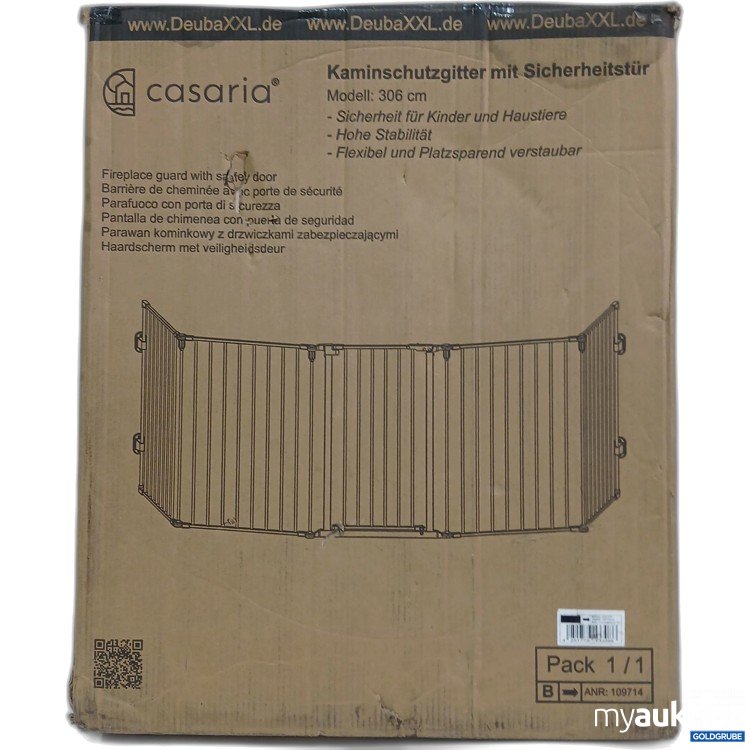 Artikel Nr. 444025: DebuaXXL  Casaria Kaminschutzgitter mit Sicherheitstür 306cm 