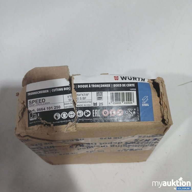Artikel Nr. 448025: Würth Trennscheiben 125 x 1,0 x 22,23 mm 25Stk