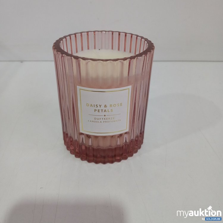 Artikel Nr. 822025 Artikel Nr. 822025: Kerze im Glas rosa, Daisy & Rose Petals, Duftkerze Candela Profumata