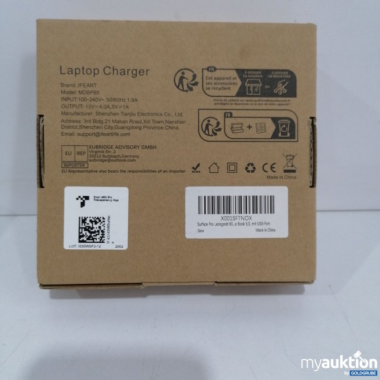 Artikel Nr. 826025 Artikel Nr. 826025: Surface Pro Laptop Charger MDSSF65