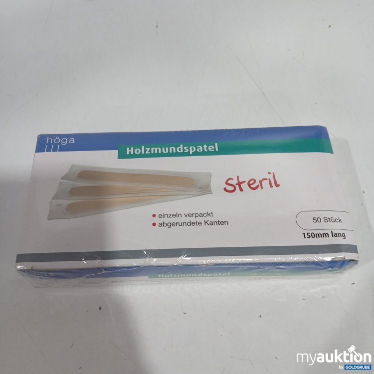 Artikel Nr. 894025: Höga Holzmundspatel steril 50Stk 150mm lang 