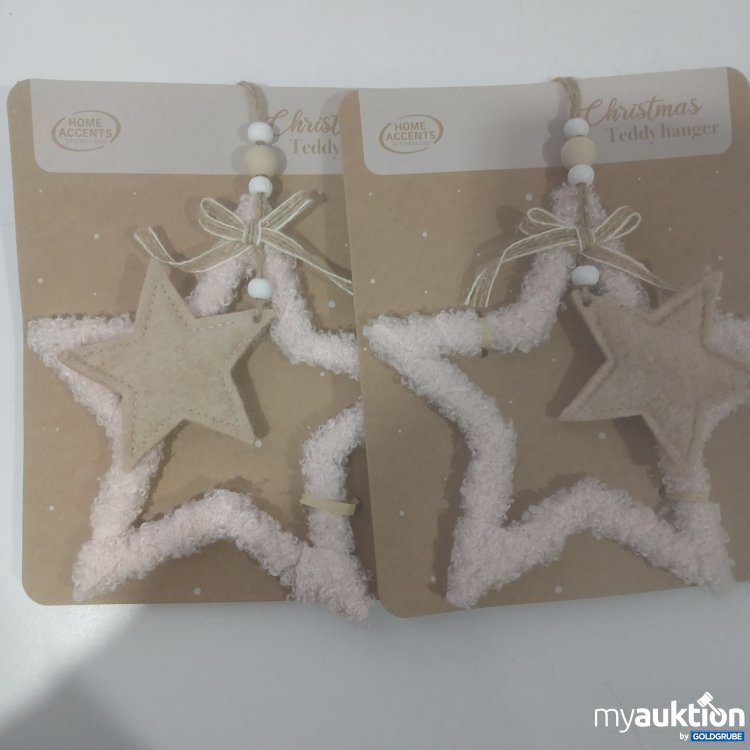 Artikel Nr. 912025 Artikel Nr. 912025: Christmas Teddy Hänger 2Stk Stern Rosa