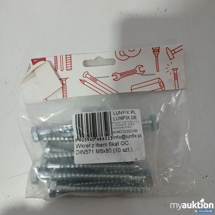 Artikel Nr. 952025: LunFix Schrauben DIN571 M8x80 10Stk