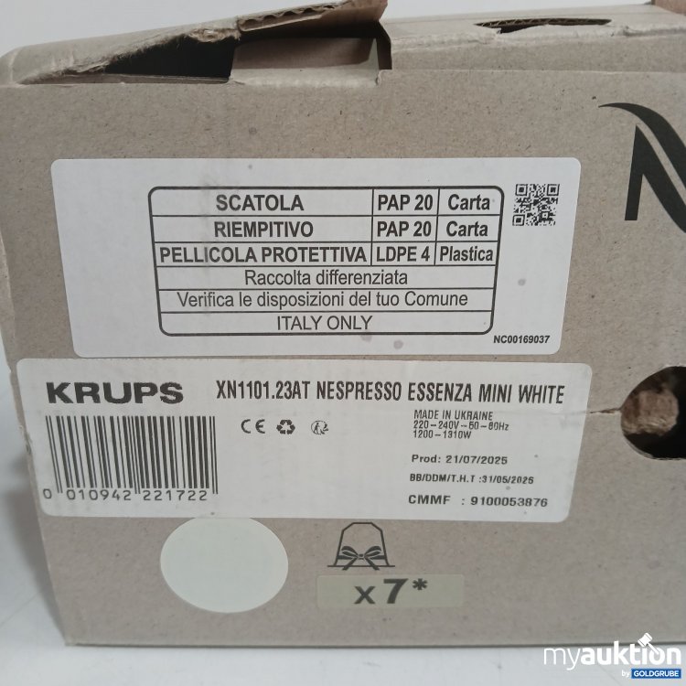 Artikel Nr. 957025: Krups Nespresso Essenza Mini white XN110110 