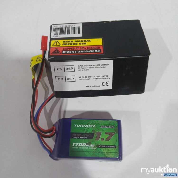 Artikel Nr. 812027 Artikel Nr. 812027: Turnigy Nano-Tech Lifepo4 Battery 1700mAh
