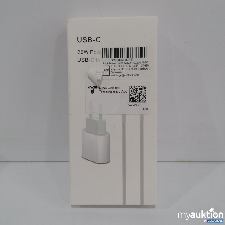 Artikel Nr. 826027 Artikel Nr. 826027: USB C 20W Power Adapter