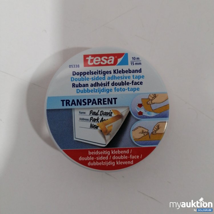Artikel Nr. 898027 Artikel Nr. 898027: Tesa Doppelseitiges Klebeband 10m