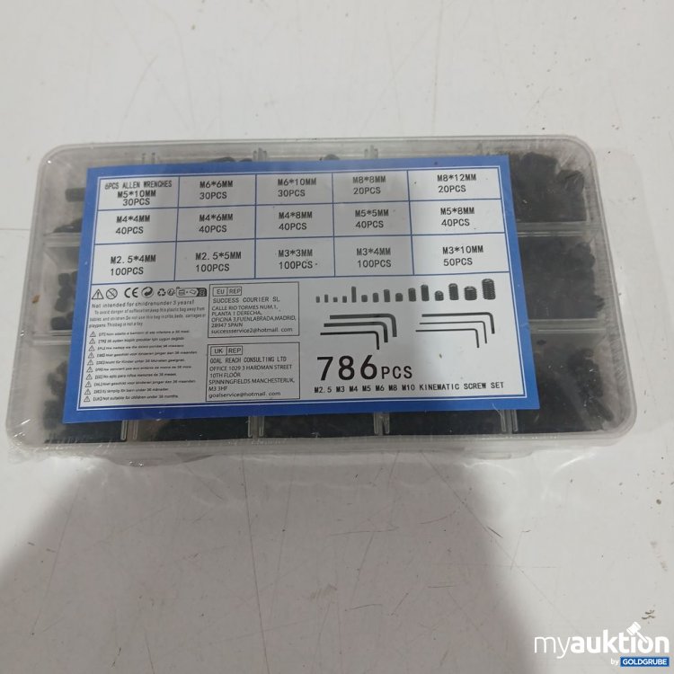 Artikel Nr. 920027: 786 Teile Schraubensatz M2-M12