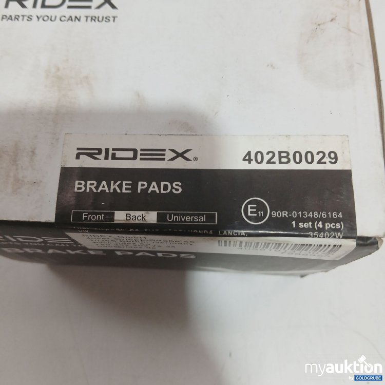 Artikel Nr. 987027 Artikel Nr. 987027: Ridex Bremsbeläge Schwarz 402B0029