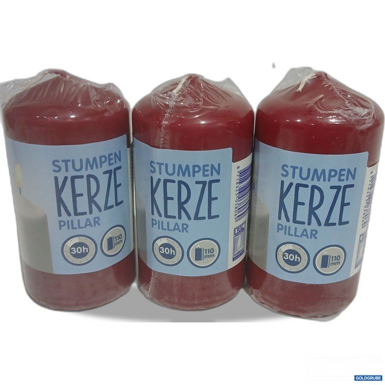 Artikel Nr. 929028: Stumpen Kerze 110mm 30h rot 