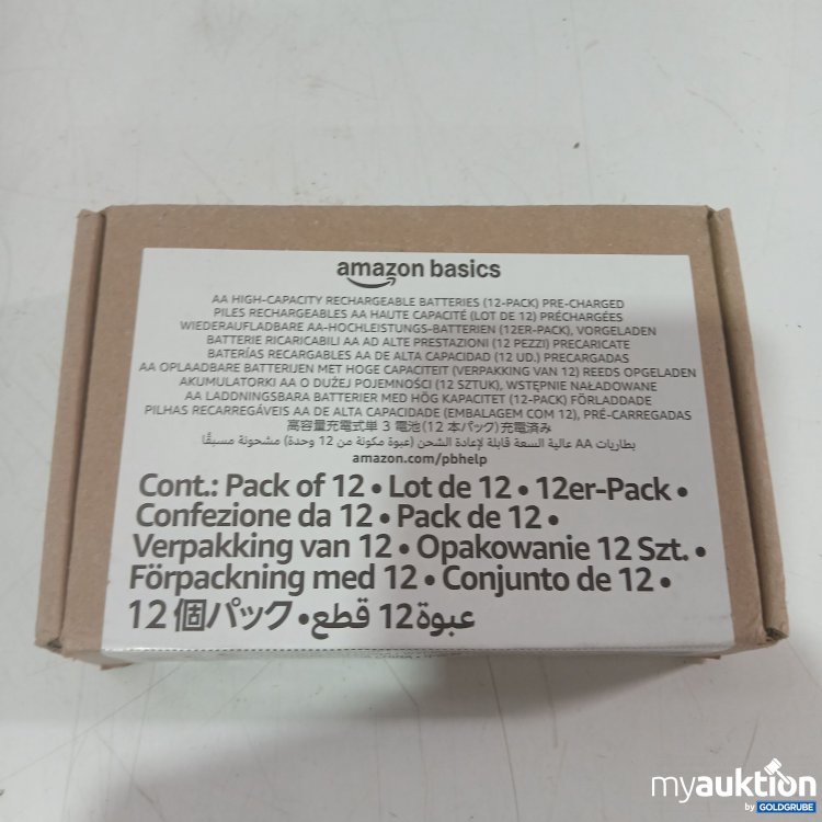 Artikel Nr. 989028 Artikel Nr. 989028: Amazon Basics Wiederaufladbare AA-Hochleistungs-Batterien 12Stk