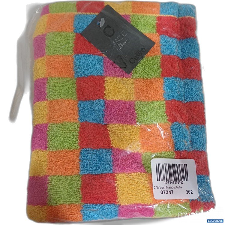 Artikel Nr. 932029 Artikel Nr. 932029: Cawö-Serie „Lifestyle Karo 7017“, 2er-Pack Waschhandschuhe, Multicolor